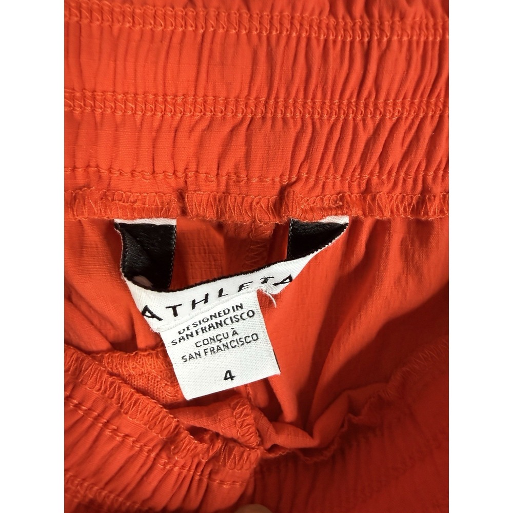 Athleta Trekkie High Rise Parachute Pant In Vermillion Orange Women's Size 4 - Picture 5 of 7